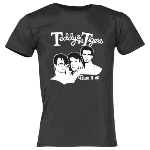 Teddy & The Tigers: T-Shirt Burn it up Schwarz