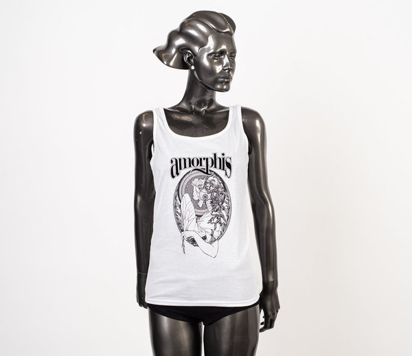 Amorphis: Queen of Time Tank Top Lady Fit Weiss