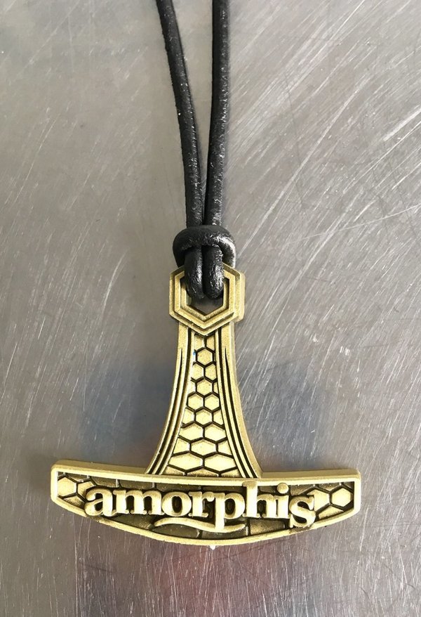 Amorphis: Ukon Vasara Anhänger mit schwarzen Lederband