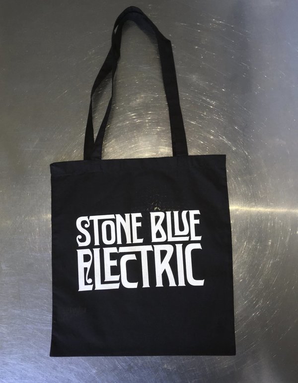 Stone Blue Electric: Baumwolltasche mit langen Henkeln